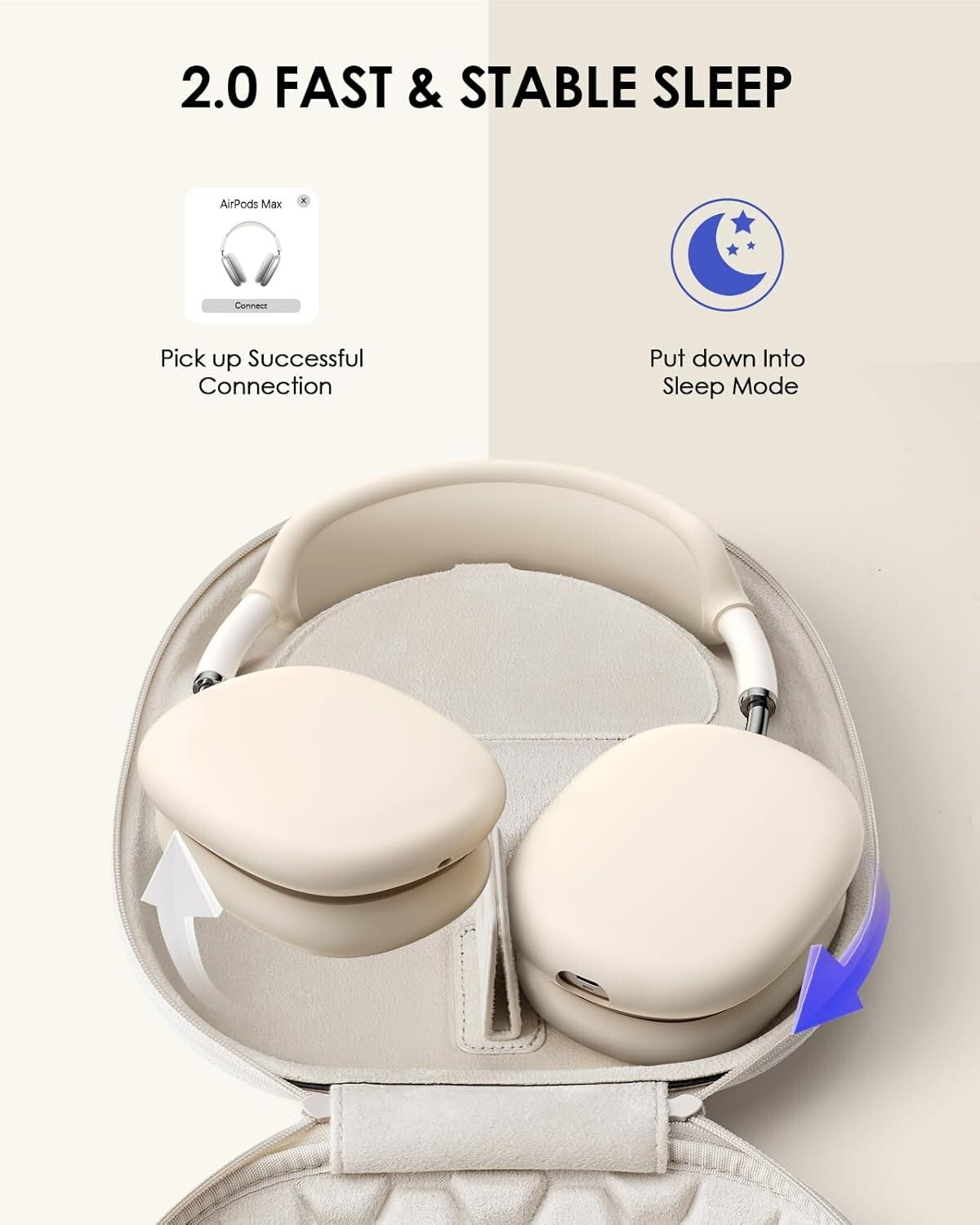 Shockproof Slimline Travel Case for AirPods Max – Honeycomb Protection Included