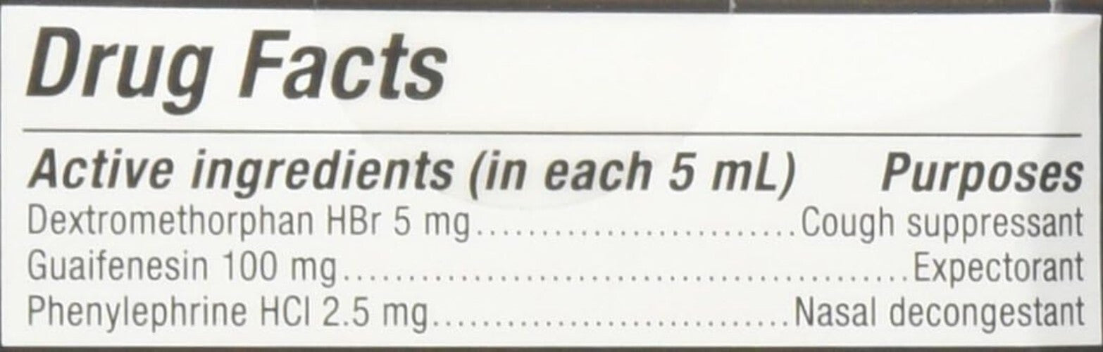Children's Berry-Flavored Cough & Congestion Liquid - 6.8oz x 5 for Ages 4+