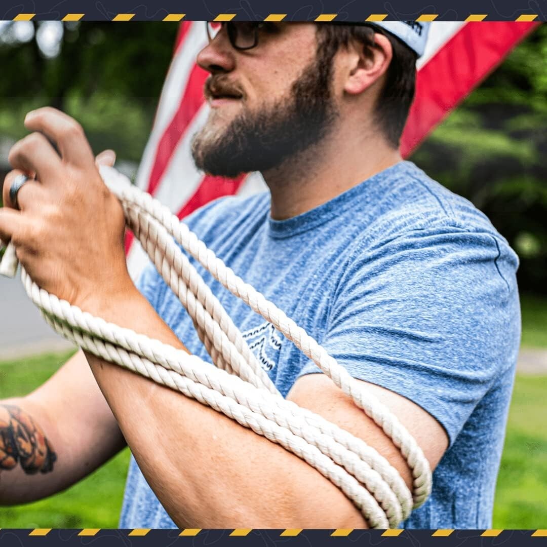 Twisted 1" x 50ft Cotton Rope - Ideal for Macrame, Crafting, and Agriculture
