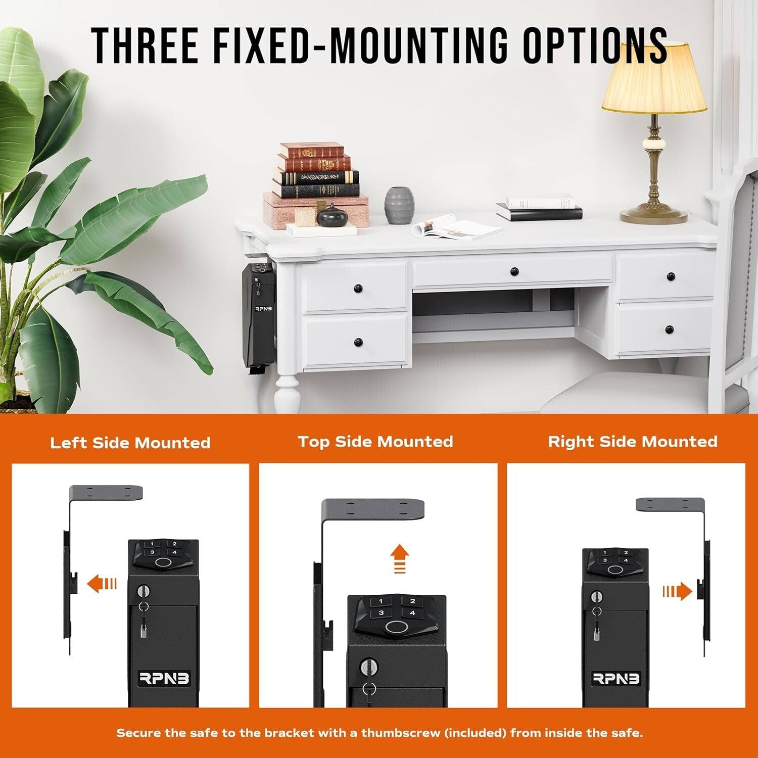 Quick Access Biometric Handgun Safe - California Certified & Anti-Theft Design
