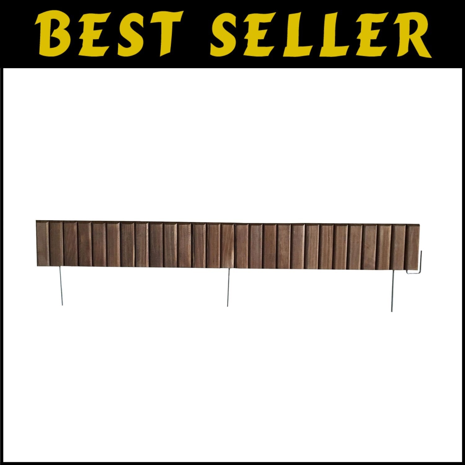 Eco-Green 8-Pack Landscape Border Edging with Pre-Attached Stakes for Easy Setup