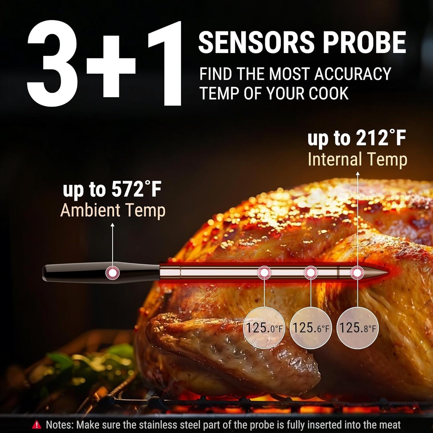 Gift-Ready Wireless Meat Thermometer with App Support & Long Battery Life