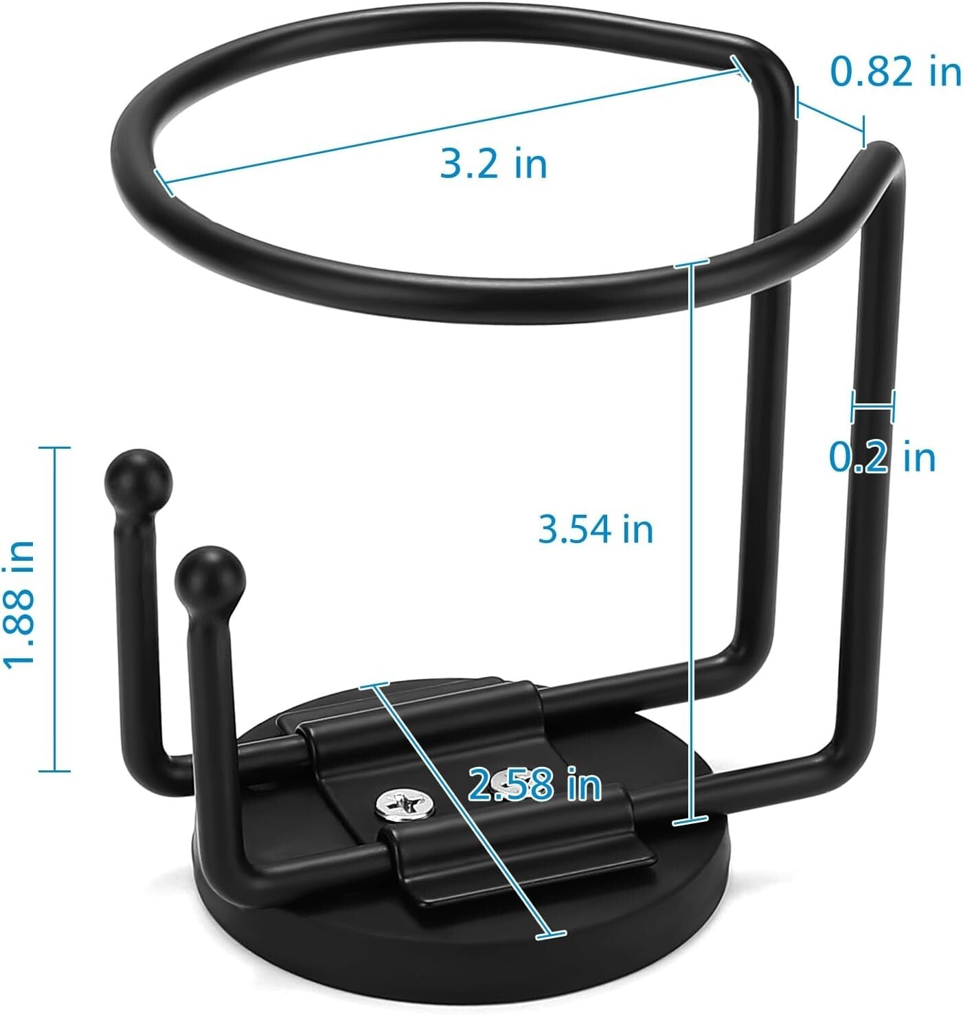 6-Pack Magnetic Cup Holder - SUS 304 Stainless Steel for All Bottle Sizes