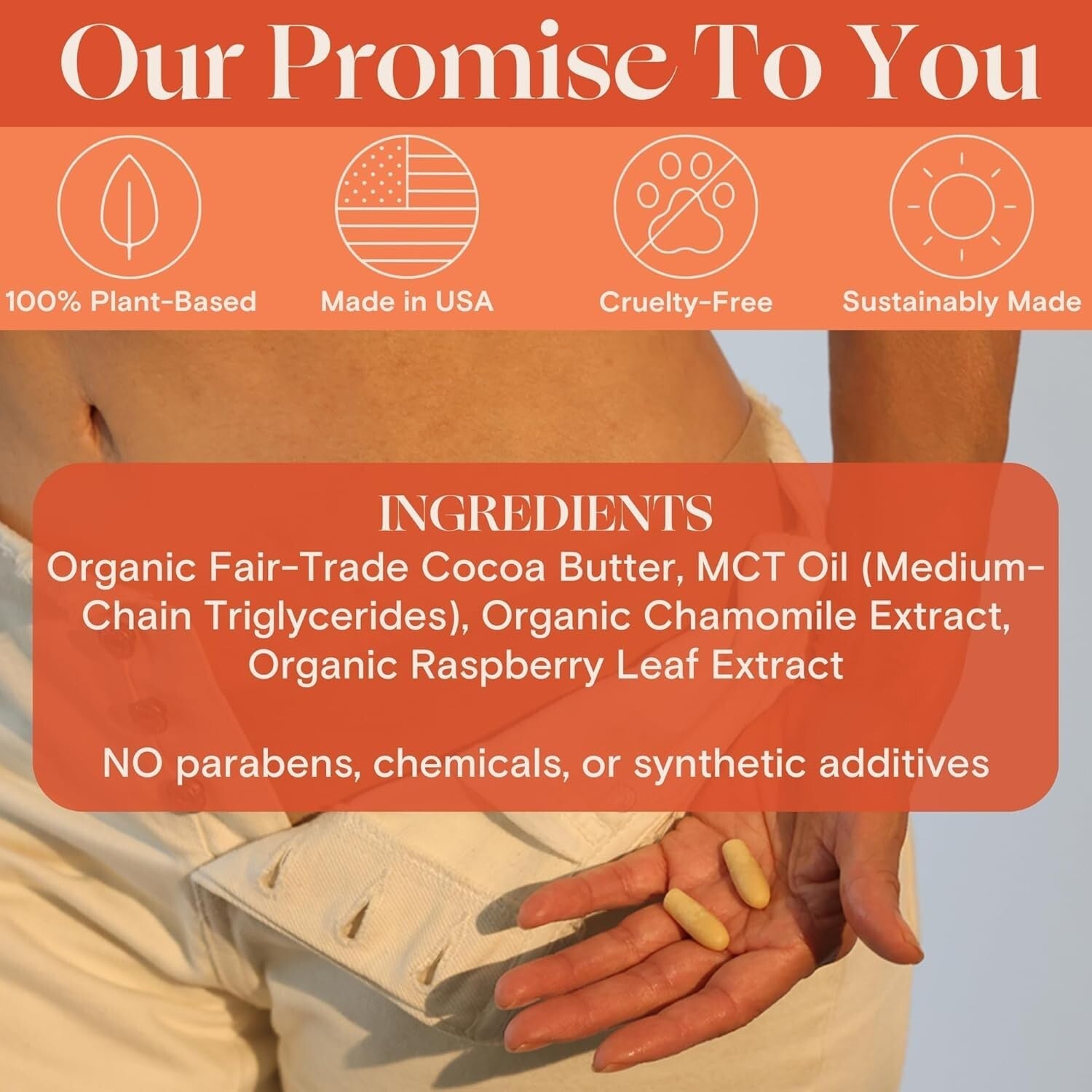 Fragrance-Free Organic Vaginal Suppositories for Hydration & Comfort - 12 Count