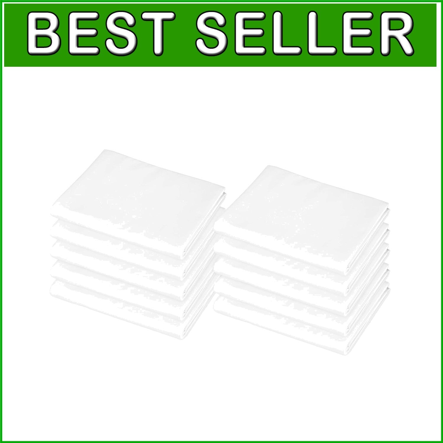 Durable Cotton-Polyester Blend Cot Sheets for Boys & Girls - 10 Set, 23" x 51"