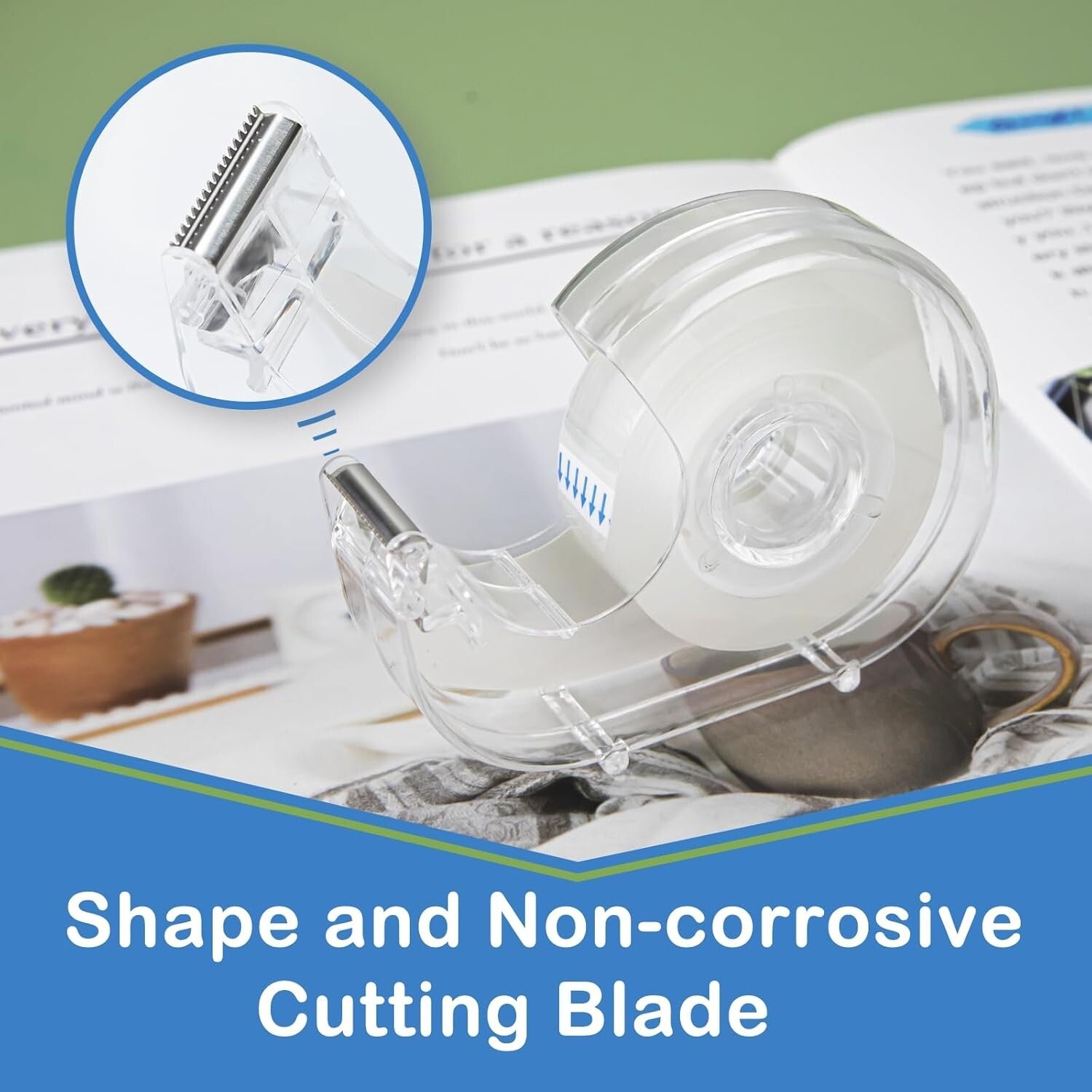 Effortless Crafting 36 Pcs Clear Tape Rolls and Durable Dispensers for Any Task