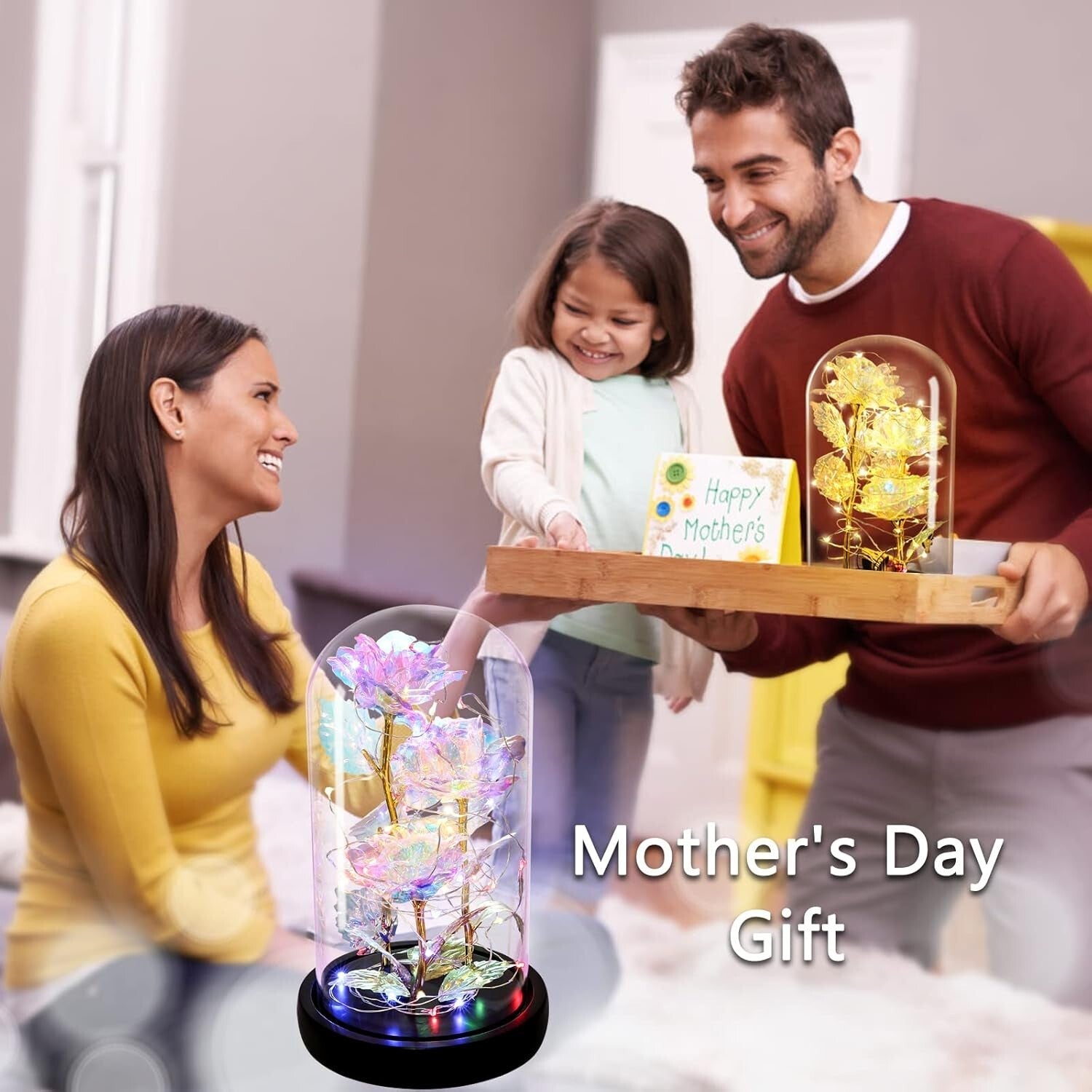 Eternal Glass Dome Rose Flower - Perfect Birthday and Valentine's Gift for Women