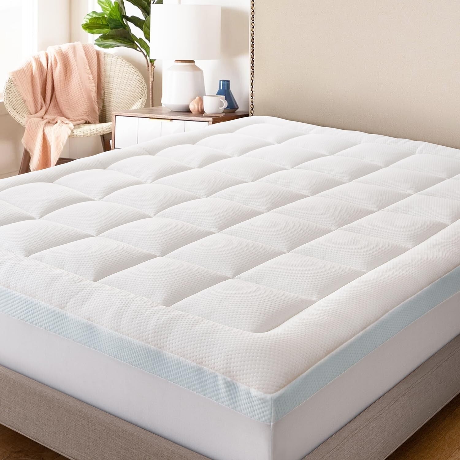 Enhanced Support Twin XL Mattress Topper with 3-Inch Cooling Memory Foam Layer