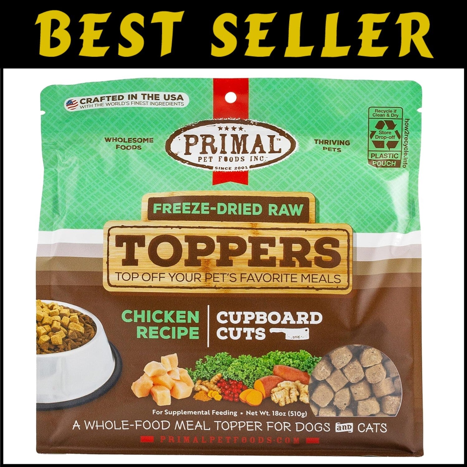 Grain Free Dog and Cat Food Toppers with Probiotics - Perfect for Picky Eaters