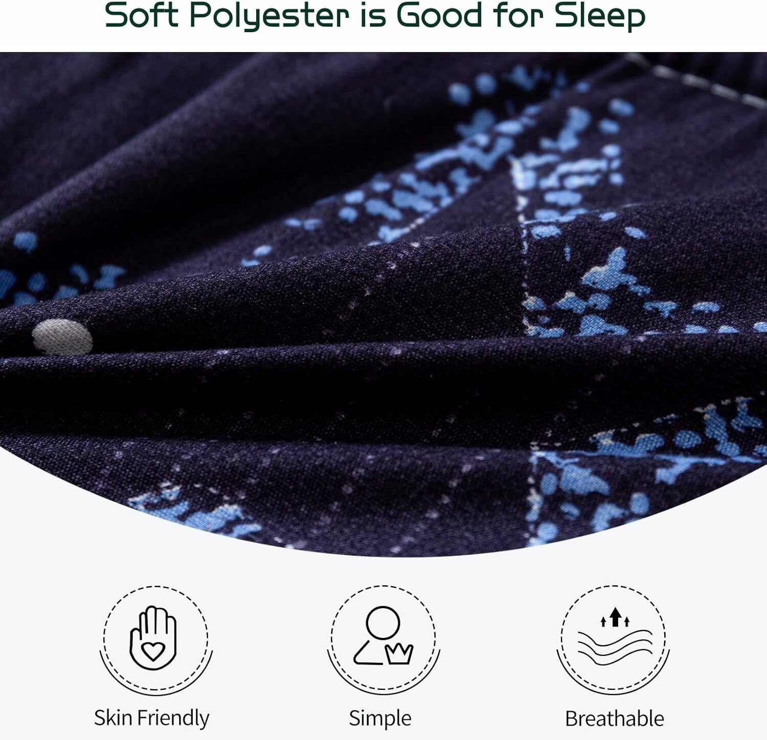 Quilted Twin Floor Mattress in Moon and Star Design - Ideal for Guests & Camping