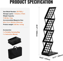Load image into Gallery viewer, 4-Tier Portable Brochure Display Stand with Carrying Bag - Office &amp; Trade Shows
