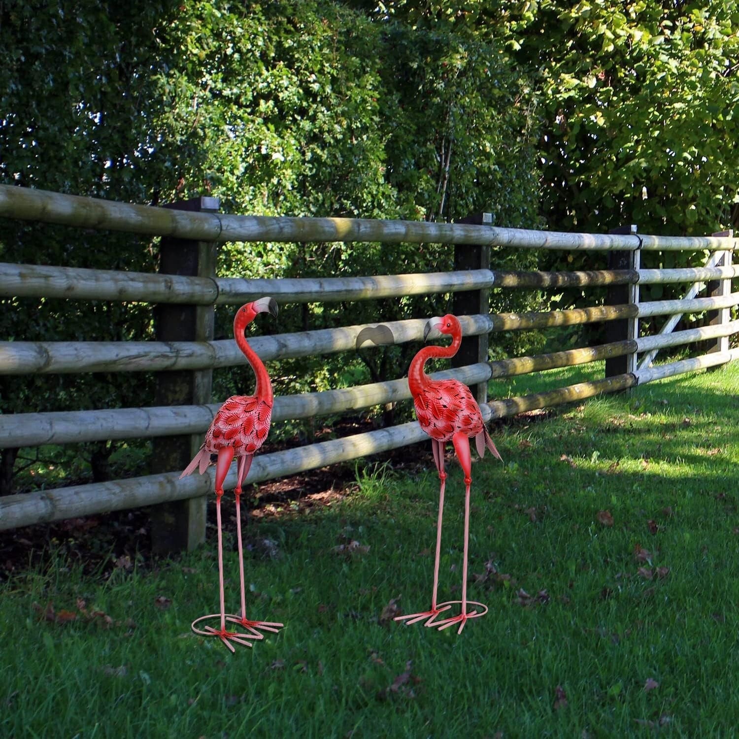 Charming 2-Pack Flamingo Statues – Easy Assembly & Weather-Resistant Design