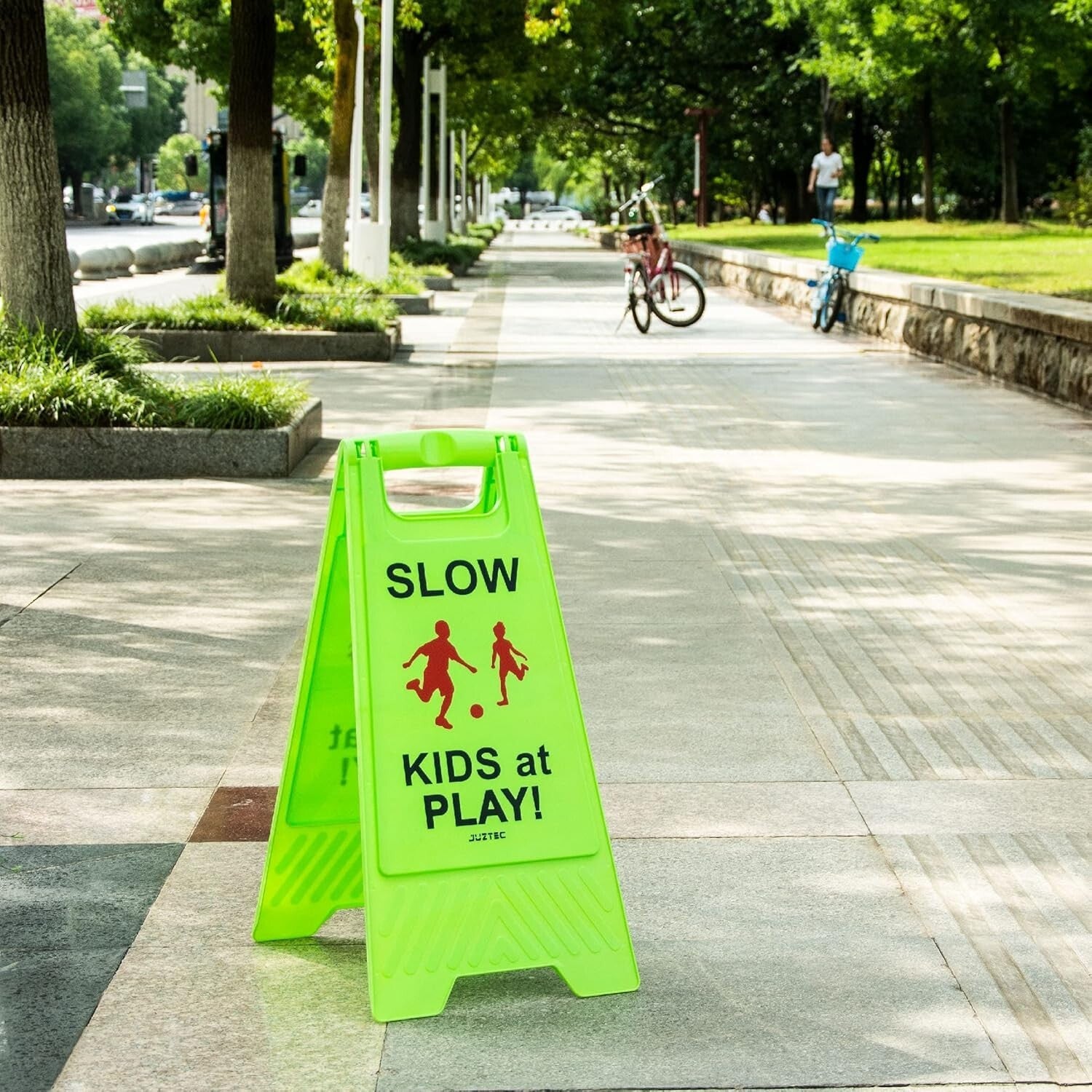 Attention-Grabbing Caution Slow Children Playing Safety Signs - 3 Pack