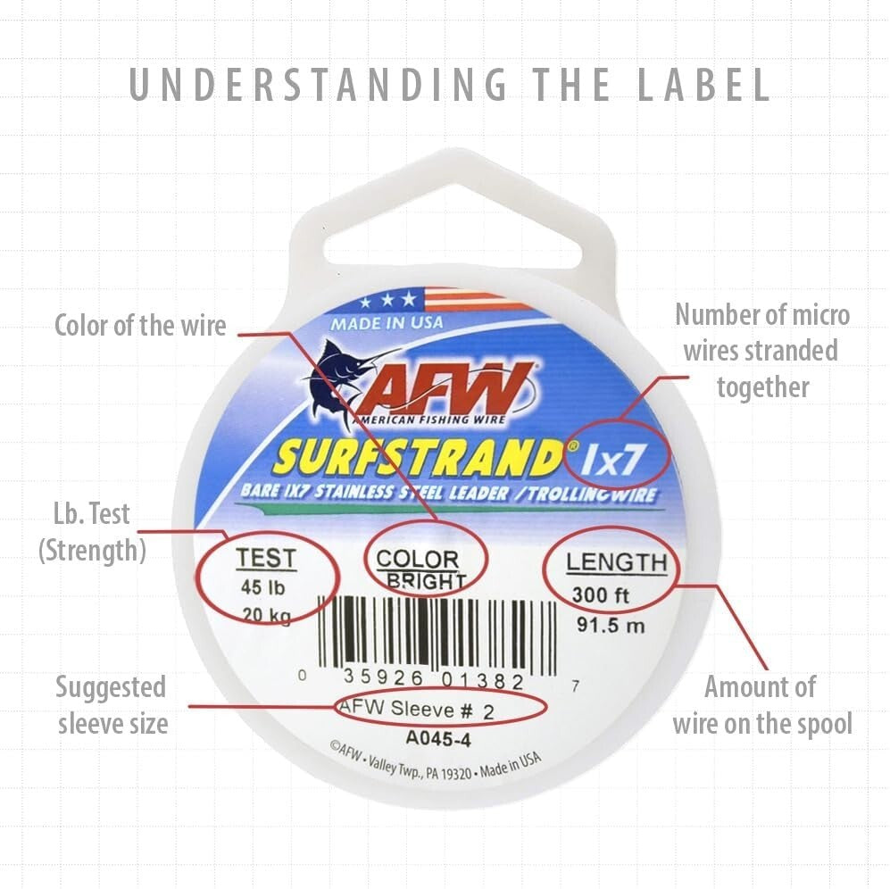 135lb Breaking Strength Camo Leader Wire - 1x7 Stainless Steel, 300ft Option