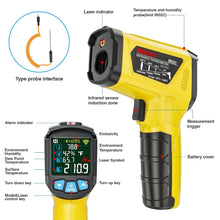 Load image into Gallery viewer, Multi-Functional Temperature Gun with Adjustable Emissivity - Ideal for Cooking