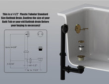 Load image into Gallery viewer, Complete Tub Drain Kit with Instant Pop-Up Tip-Toe Stopper - Champagne Bronze