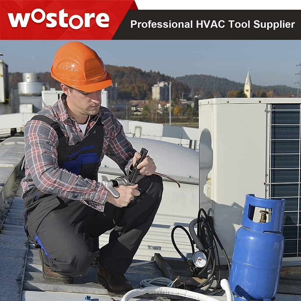 Compact Tubing Flaring Tool with 7 Die Sizes - Ideal for Refrigeration Projects