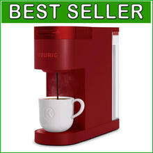 Load image into Gallery viewer, Fast Brewing Scarlet Red K-Slim Coffee Maker - Energy Efficient &amp; Space-Saving