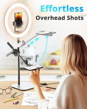 Load image into Gallery viewer, Professional 12” Ring Light with 10 Brightness Levels &amp; Phone Stand for Creators