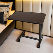 Load image into Gallery viewer, Rolling Bedside Table with Walnut Finish - Ideal for Reading, Eating &amp; Computing