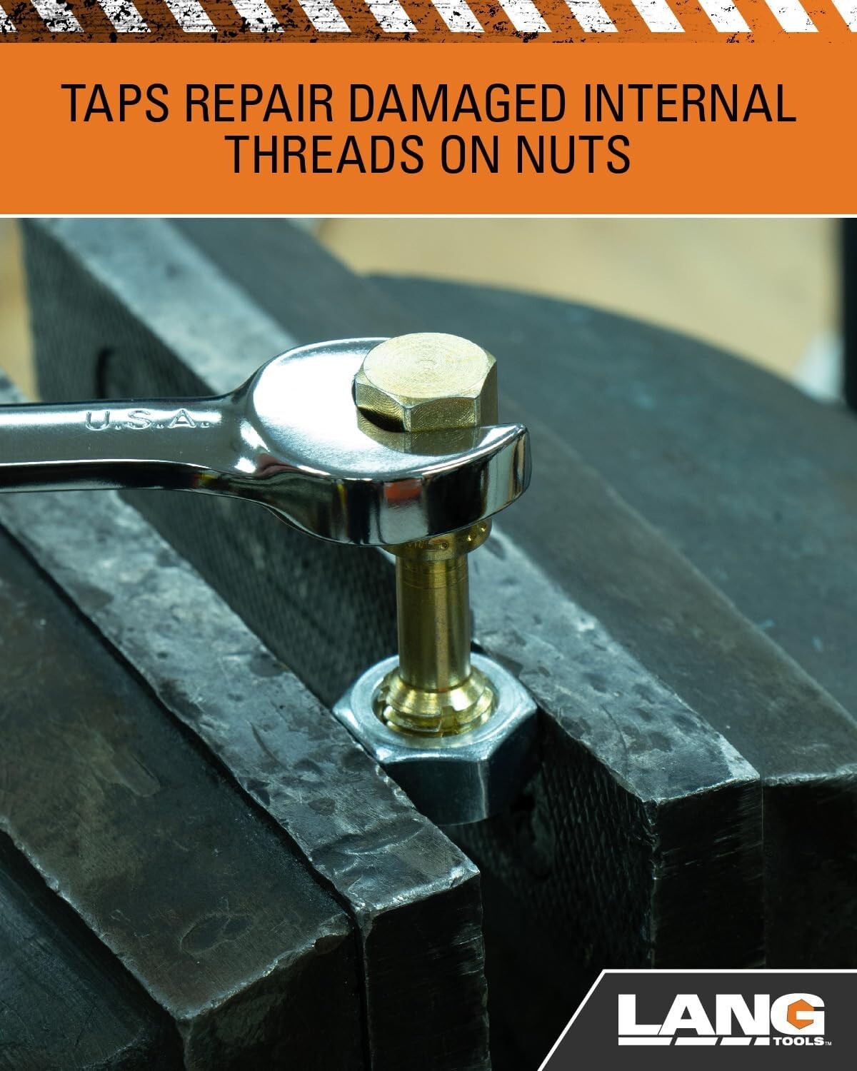 Durable 15-Pc Metric Thread Restorer Kit with Storage Tray - M6-M12 Sizes