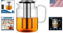 Load image into Gallery viewer, Extra-Large 85oz Borosilicate Glass Teapot with Removable Infuser for Families