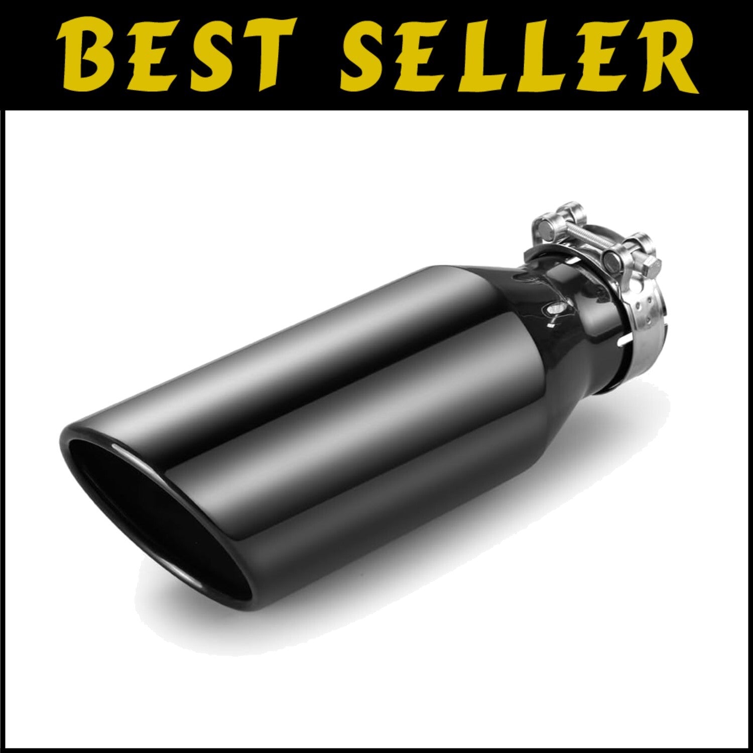 Universal Chrome Exhaust Tailpipe - 2.5" Inlet, 4" Outlet for Performance