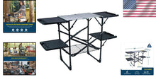 Load image into Gallery viewer, Portable Slim-Fold Cook Station with Heat-Resistant Tabletop &amp; 4 Side Tables