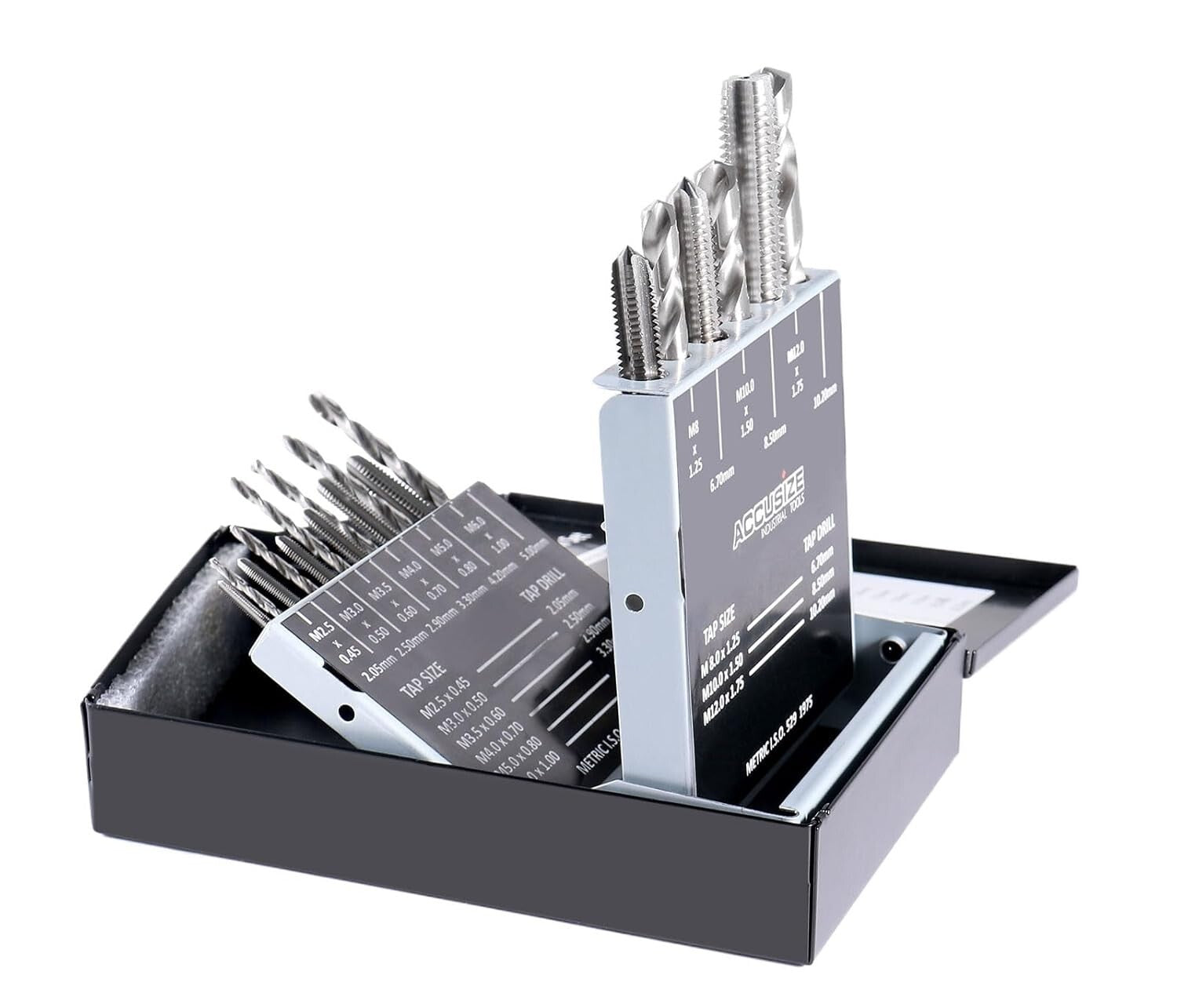 Precision Ground 18 Pc Metric Tap and Drill Set for Metalworking Efficiency