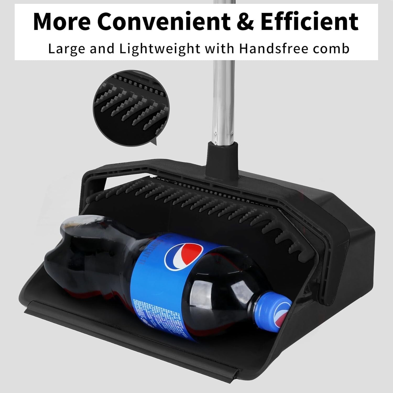 51'' Industrial Brooms with Self-Cleaning Dustpan - Perfect for Home & Office