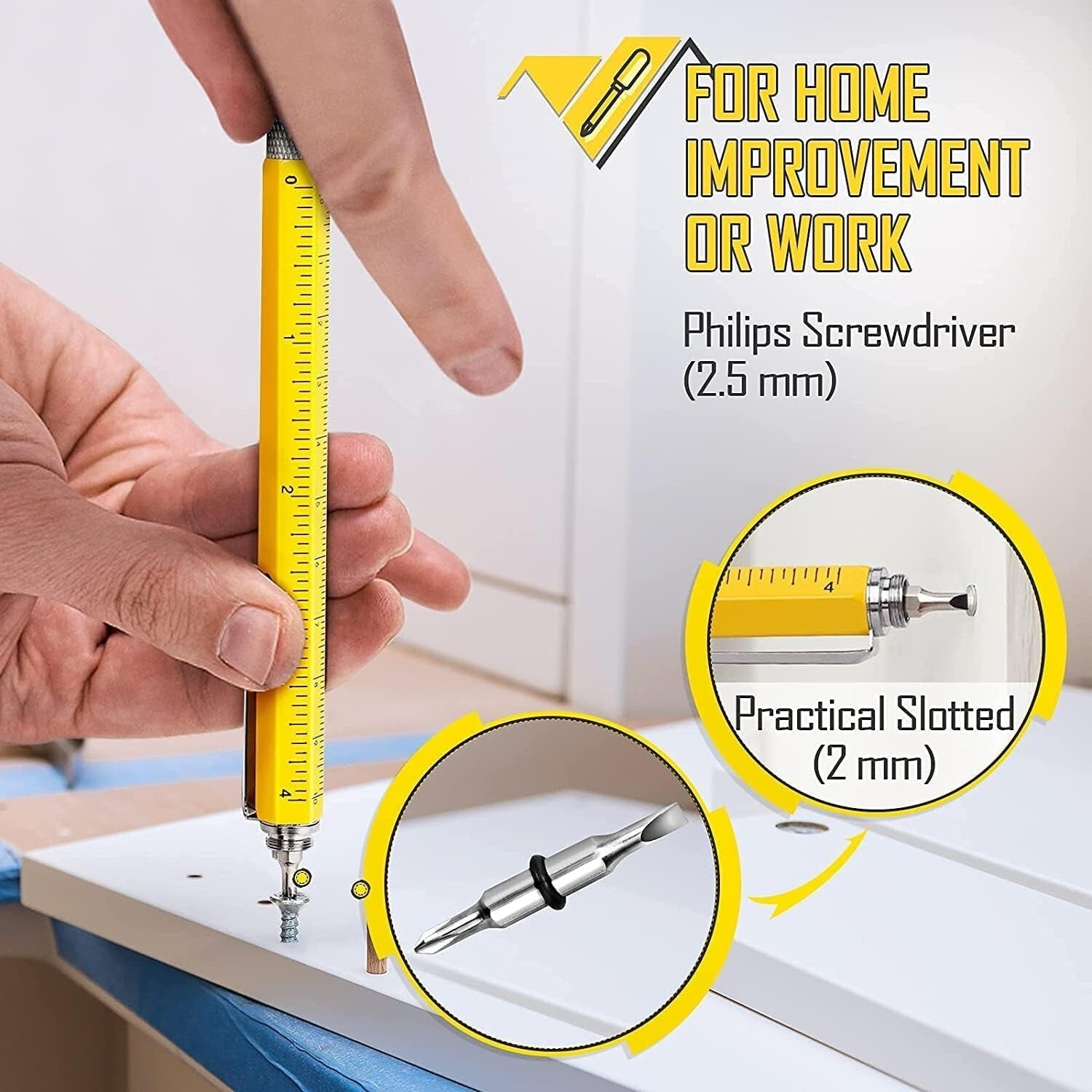 Heavy-Duty Multitool Pen Set: Stylish Gadget for Engineers, Carpenters, & DIYers