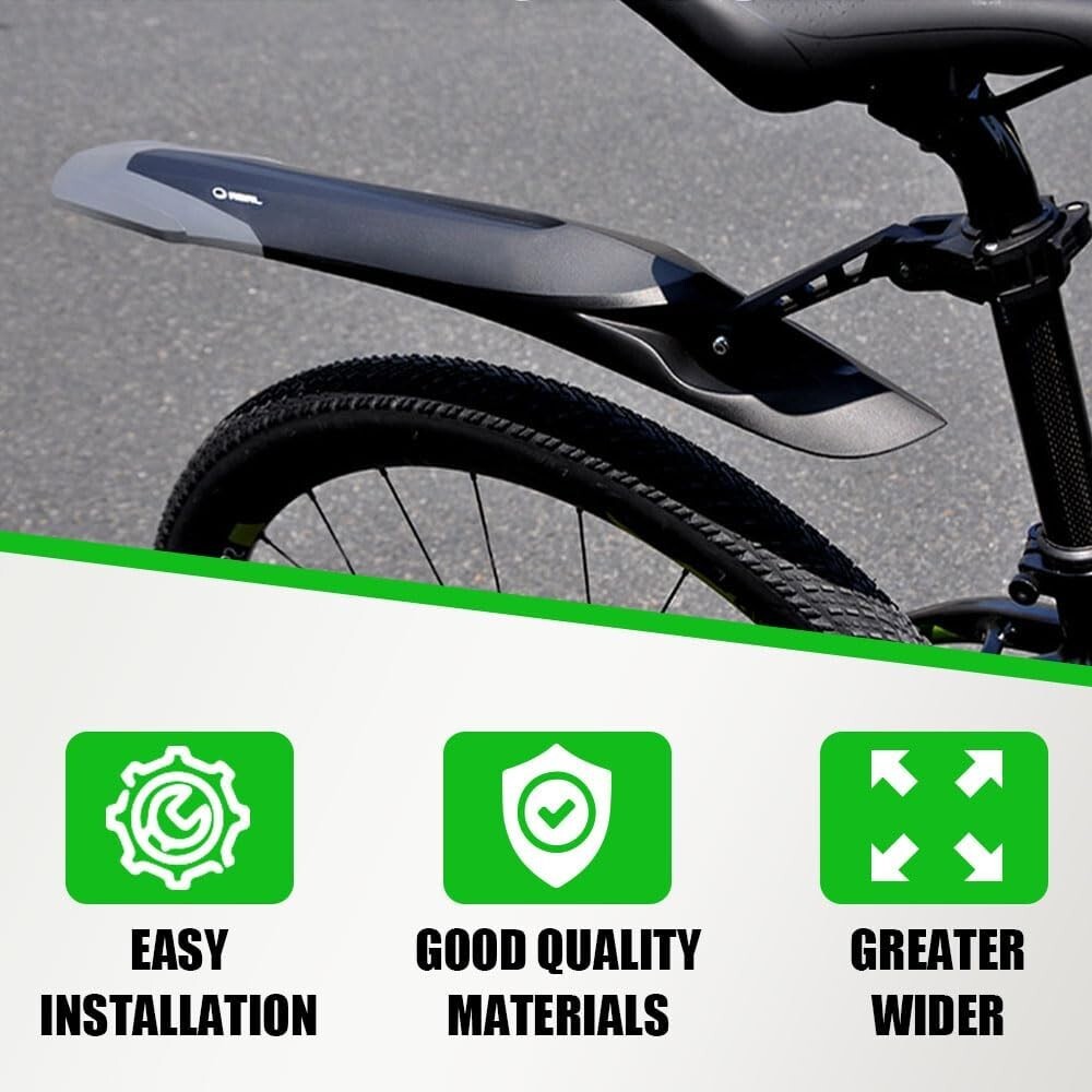 Stylish Bicycle Mudguard with TPE Rubber - All-Weather Protection 24-29 Inch