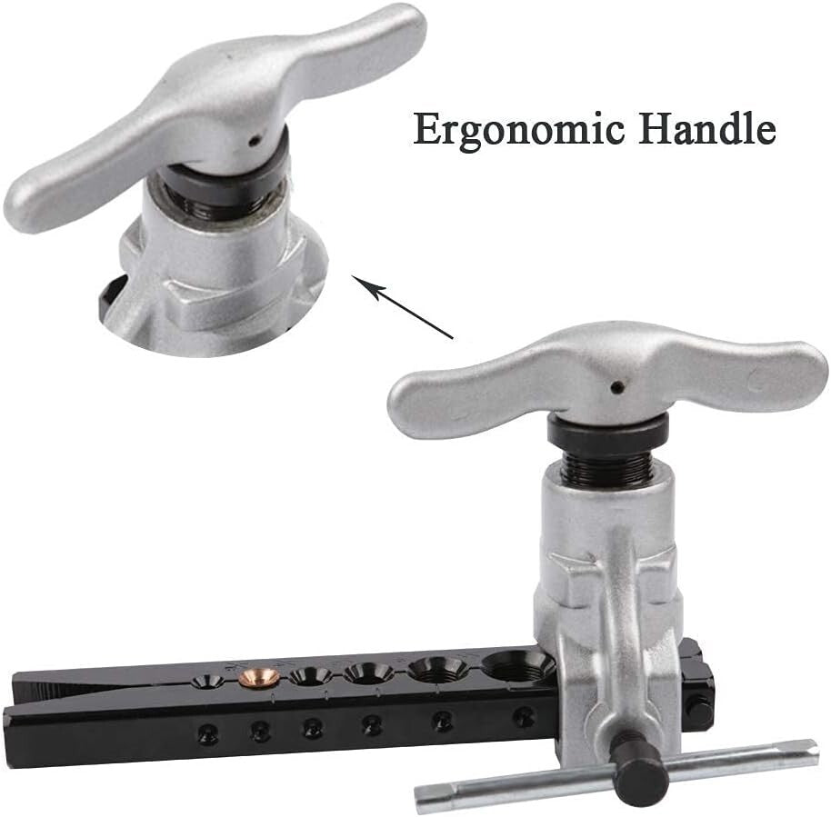 Compact Tubing Flaring Tool with 7 Die Sizes - Ideal for Refrigeration Projects