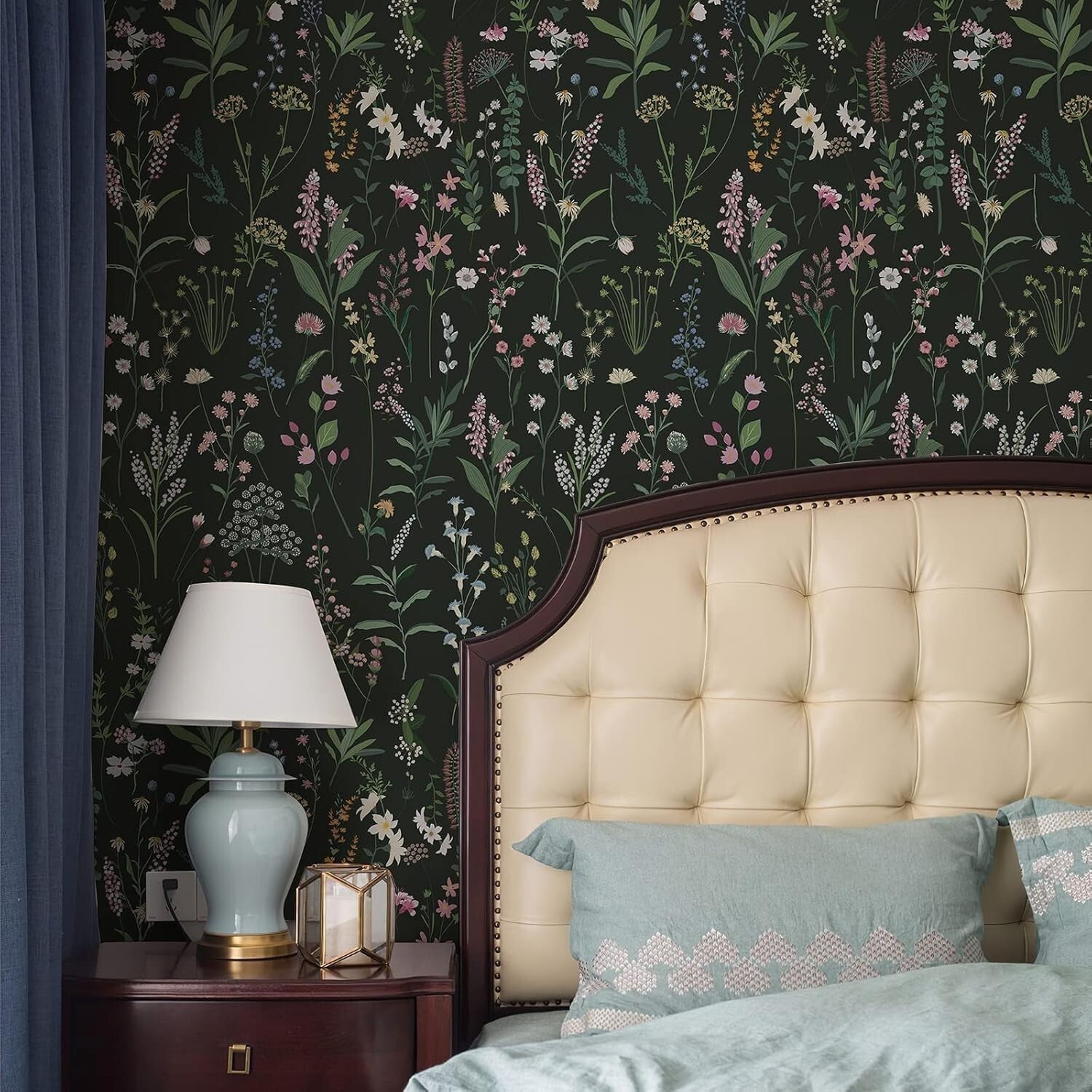 Garden Block Floral Peel and Stick Wallpaper - Easy Install for Modern Decor