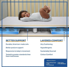 Load image into Gallery viewer, Airy Cotton Cover Crib Mattress with Waterproof Barrier &amp; Hypoallergenic Layers
