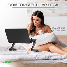 Load image into Gallery viewer, WorkEZ Portable Laptop Stand with Cooling Feature - Adjustable Height Desk Riser