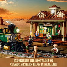 Load image into Gallery viewer, Interactive 1975 Pcs Wild West Train Station with 5 Unique Characters &amp; Details