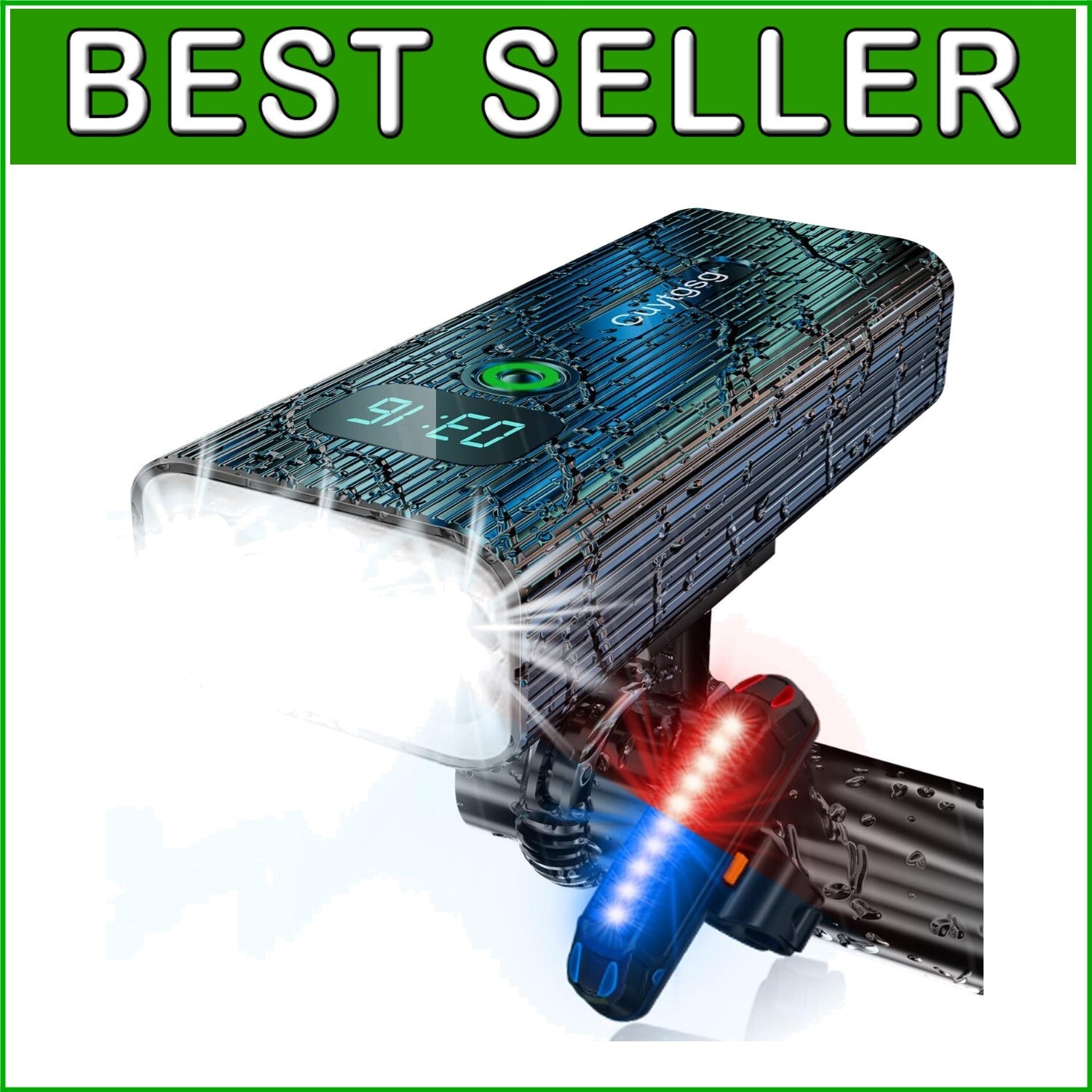 10-Mode USB Rechargeable Bike Lights: Headlight & Taillight for Night Cyclists