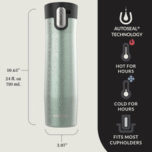 Load image into Gallery viewer, 24oz Vacuum-Insulated Stainless Steel Travel Mug with Leak-Proof AUTOSEAL Lid