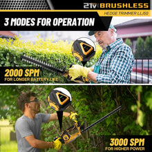 Load image into Gallery viewer, Lightweight Cordless Hedge Trimmer with 22'' Blade - Battery &amp; Charger Included