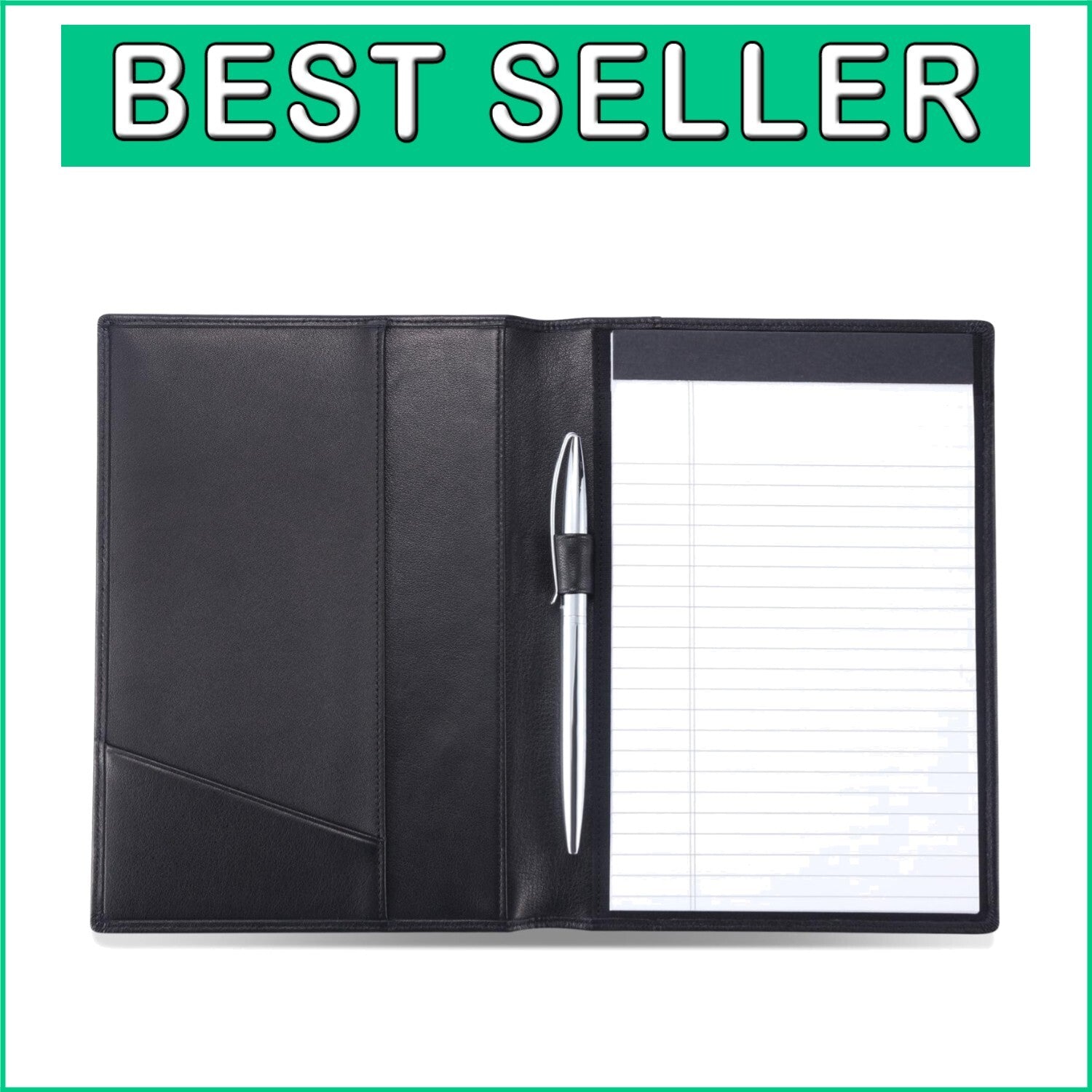 Handmade Italian Calfskin Business Portfolio Notebook Folder, Luxurious Gift