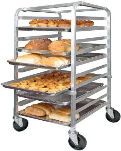 10-Tier Aluminum Sheet Pan Rack with 3" Spacing – Heavy-Duty & Portable