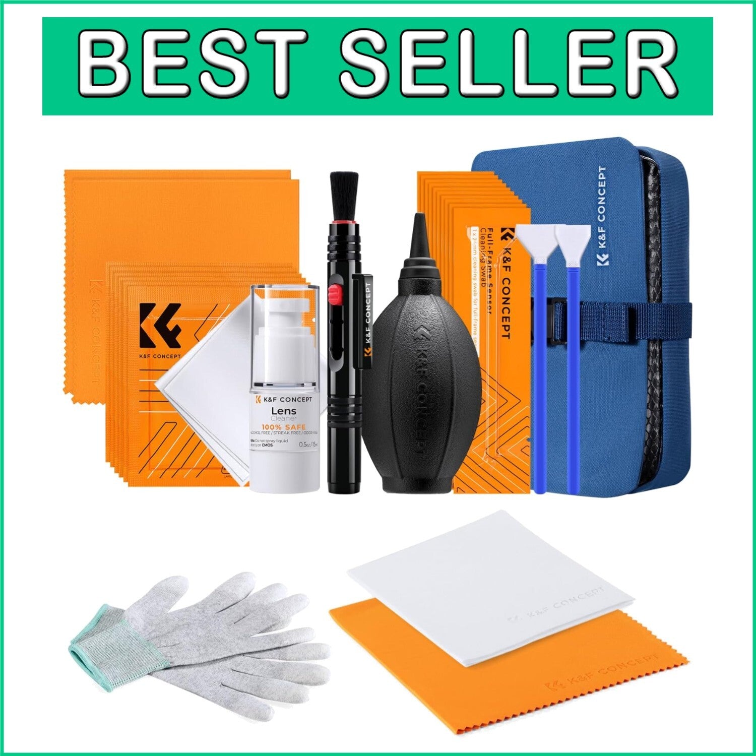 Camera Care Essentials: Complete Lens Cleaning Kit with Sensor Swabs & Gloves