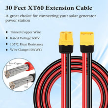 Load image into Gallery viewer, Premium XT60 10AWG Extension Cable – Male to Female, Ideal for RC and Solar Use