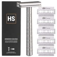 Load image into Gallery viewer, Henson Precision Double Edge Razor with 5 Spare Blades - Skin-Friendly Shaving