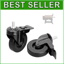 Load image into Gallery viewer, 2-Pack 3" Locking Caster Wheels for Pit Boss Pellet Grill Replacement Parts