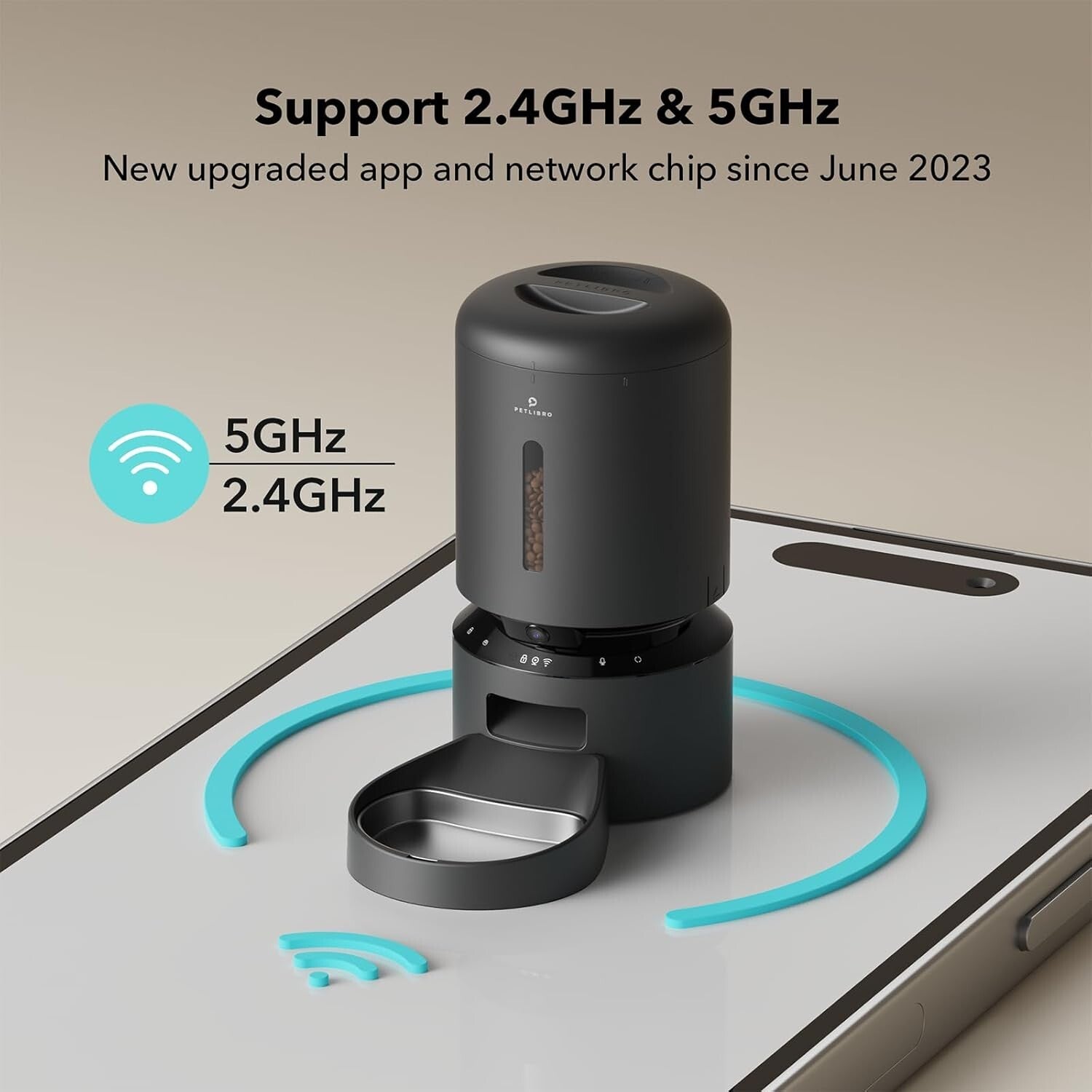 Automatic 5G WiFi Pet Feeder with Night Vision Camera & Voice Interaction