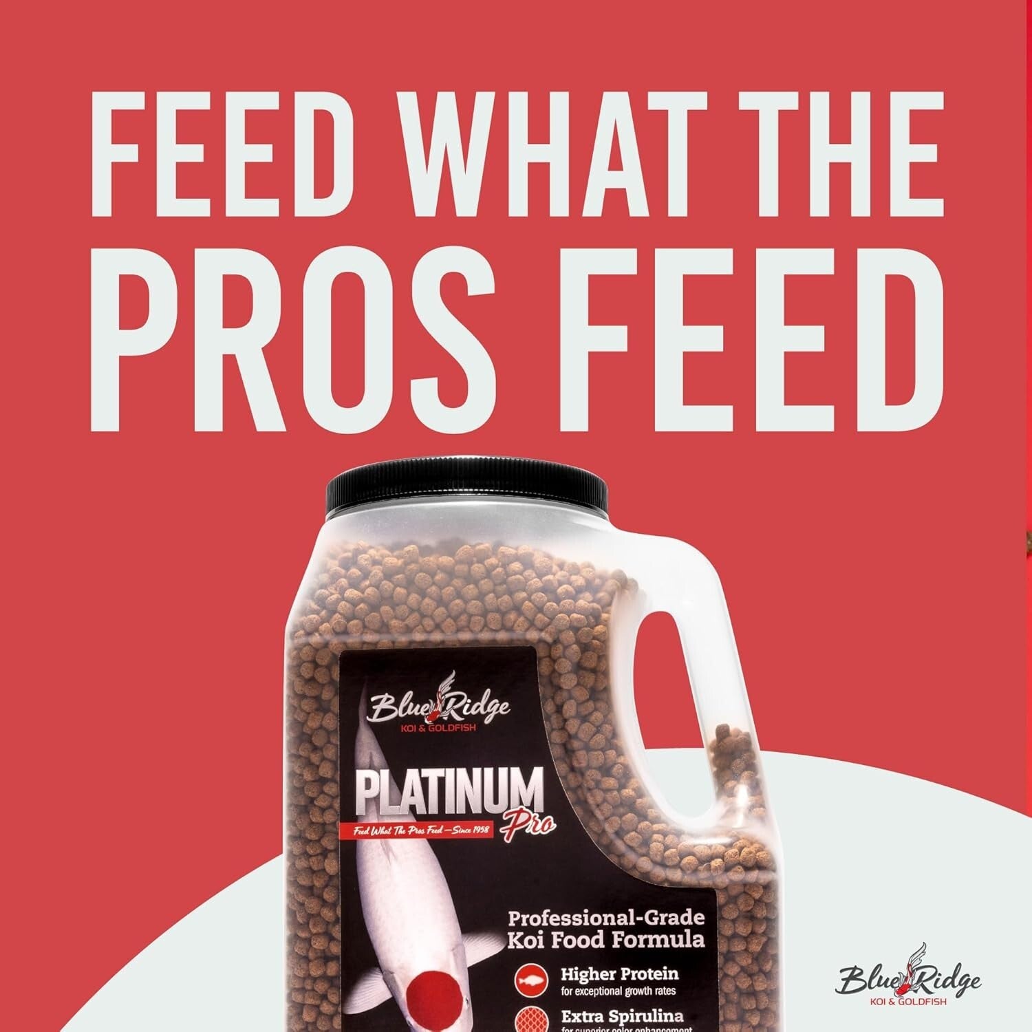 Blue Ridge Koi Food 4.5lbs - Proven Color Enhancer & Easy Digestible Pellets