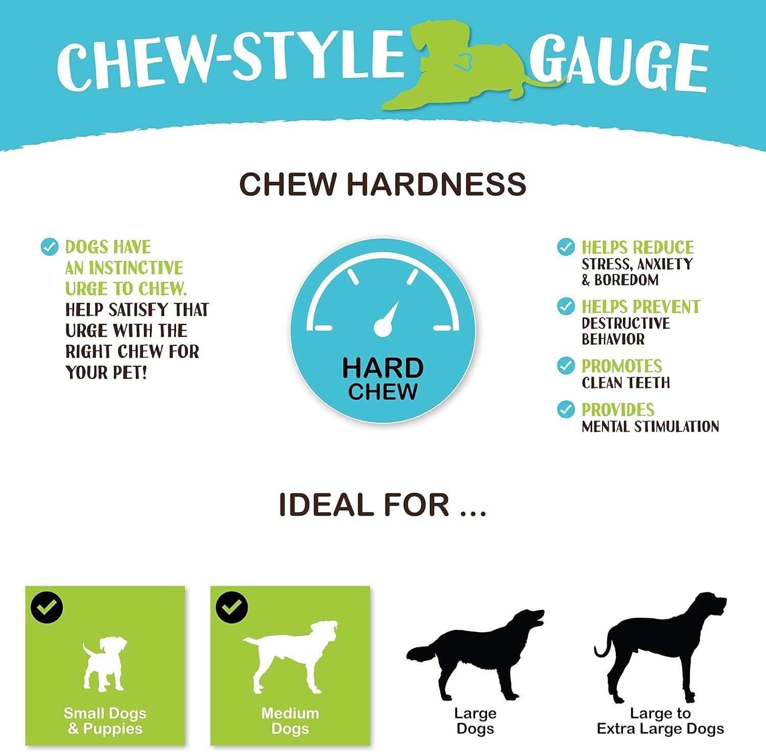 Long-Lasting Compressed Rawhide Chews - Healthy Dental Treats for Medium Dogs