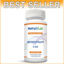 Load image into Gallery viewer, 5mg L-Methylfolate Chewables - 3 Month Supply Non-GMO &amp; Gluten-Free Tablets